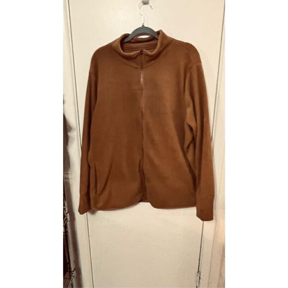 Old Navy Womens Full Zip Fleece Jacket Tan Size XXL - Picture 1 of 10